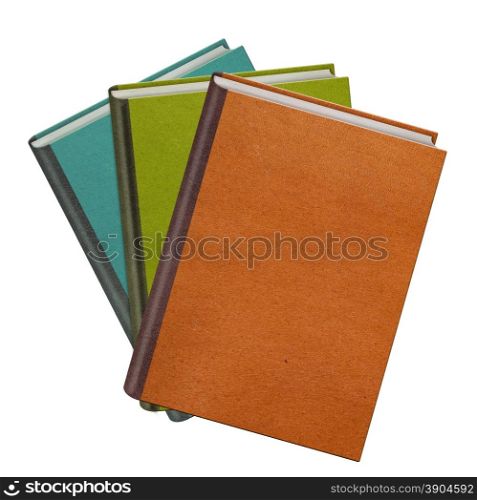 Color books isolated on white background