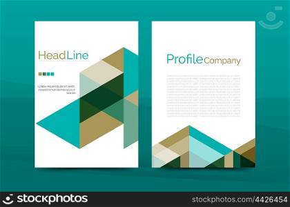 Color business brochure cover template, annual report front page, A4 size, leaflet abstract background, magazine design, flyer layout