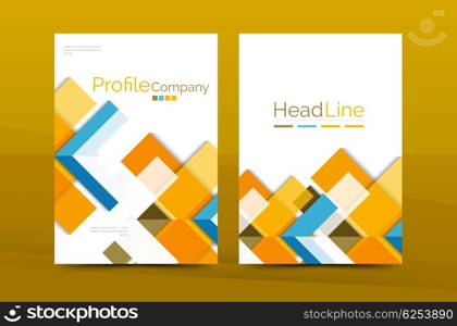 Color business brochure cover template, annual report front page, A4 size, leaflet abstract background, magazine design, flyer layout