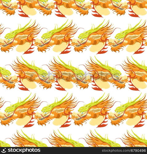 Color chinese dragon seamless pattern. Color chinese dragon seamless pattern. Bright mythological background vector illustration