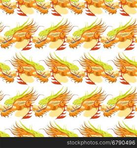 Color chinese dragon seamless pattern. Color chinese dragon seamless pattern. Bright mythological background vector illustration