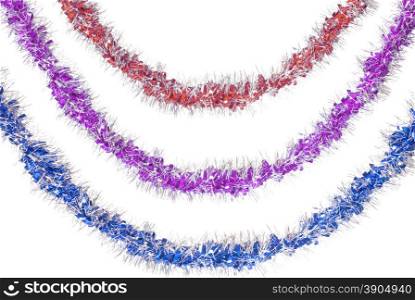 color christmas bows isolated on white