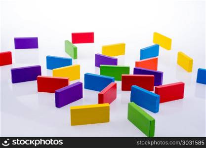 Color Dominoes . Color dominoes on a white background