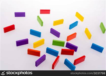 Color Dominoes . Color dominoes on a white background