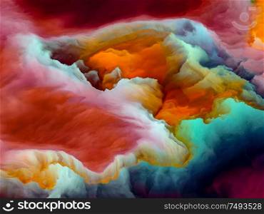 Color Dream. Impossible Planet series. Design composed of vibrant flow of hues and gradients as a metaphor for art, creativity and design