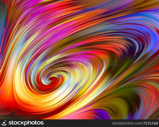 Color Dynamic. Liquid Screen series. Abstract arrangement of vibrant flow of hues and gradients suitable for projects on art, design and technology