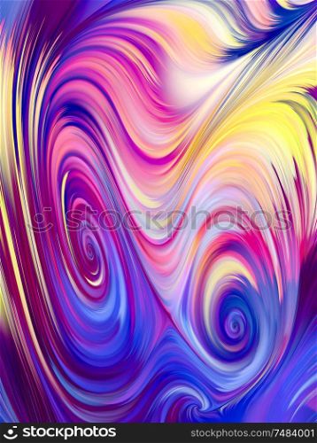 Color Dynamic. Visual Perfume series. Abstract arrangement of vibrant flow of hues and gradients suitable for projects on art, design and technology