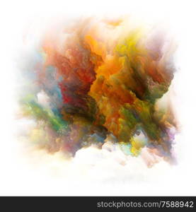 Color Emotion series. Abstract design made of color explosion on the subject of imagination, creativity art and design