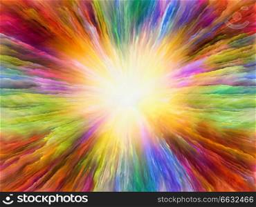Color Explosion series. Artistic abstraction composed of vivid streaks on the subject of design, art and imagination
