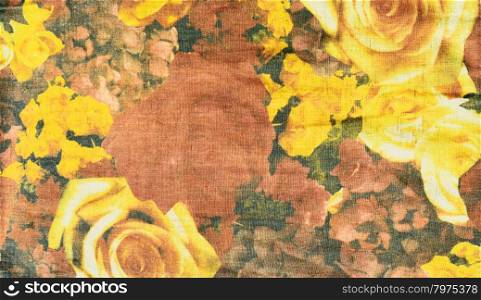 Color floral fabric background
