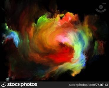 Color Flow series. Abstract background made of streams of digital paint for use with projects on music, creativity, imagination, art and design