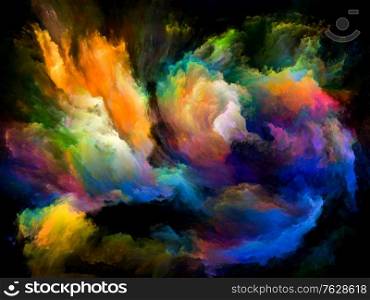 Color Flow series. Backdrop composed of streams of digital paint for use in the projects on music, creativity, imagination, art and design