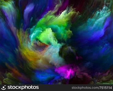 Color Flow series. Visually pleasing composition of streams of digital paint for works on music, creativity, imagination, art and design