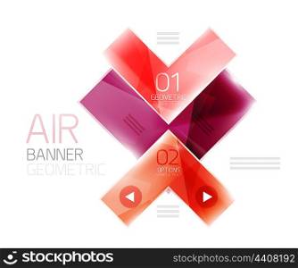 Color glossy glass arrow banner. Color glossy glass arrow banner.