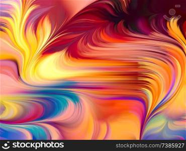 Color In Motion. Liquid Screen series. Creative arrangement of vibrant flow of hues and gradients for subject of art, design and technology