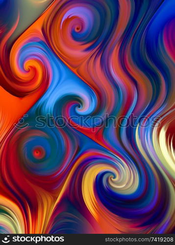 Color In Motion. Liquid Screen series. Image of vibrant flow of hues and gradients in conceptual relevance to art, design and technology