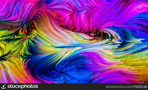 Color In Motion series. Backdrop composed of Flowing Paint pattern and suitable for use in the projects on design, creativity and imagination to use as wallpaper for screens and devices