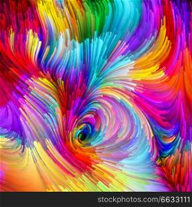 Color In Motion series. Backdrop design of liquid paint pattern for works on design, creativity and imagination to use as wallpaper for screens and devices