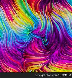 Color In Motion series. Design composed of Flowing Paint pattern as a metaphor on the subject of design, creativity and imagination to use as wallpaper for screens and devices