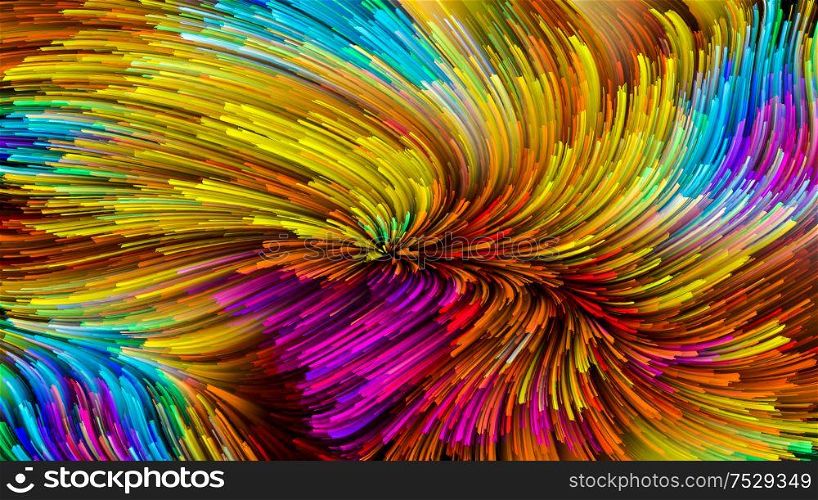 Color In Motion series. Visually pleasing composition of Flowing Paint pattern for works on design, creativity and imagination to use as wallpaper for screens and devices