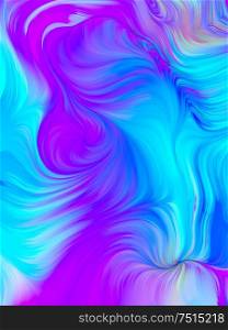 Color In Motion. Visual Perfume series. Image of vibrant flow of hues and gradients in conceptual relevance to art, design and technology