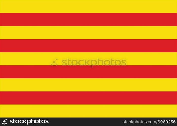 Color of Catalan flag.. Color of Catalan flag red and yellow.