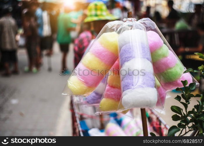 Color of Cotton Candy in Thailand.