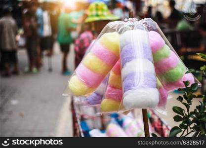 Color of Cotton Candy in Thailand.