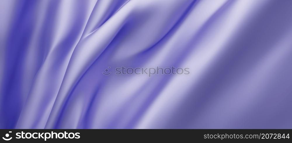 Color of the year 2022 very peri design of Cloth violet background 3D render