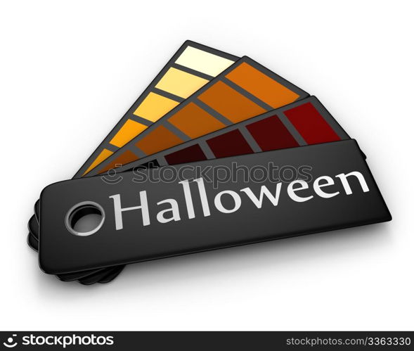 Color palette of Halloween isolated on white background