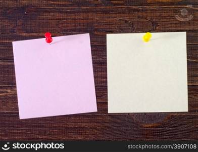 color paper on wooden background