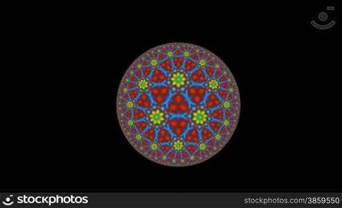 Color patterns change on a flying disk