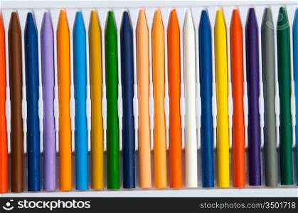 Color pencils a over white background