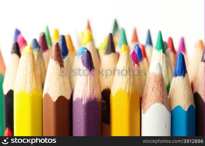 Color pencils close-up photo