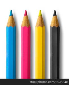 Color pencils cmyk four color process cyan magenta yellow black. Color pencils cmyk