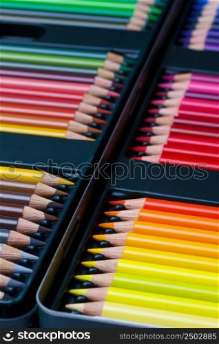 Color pencils in box