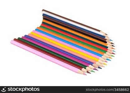 color pencils isolated on a white background