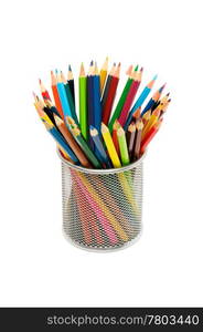 Color pencils isolated on a white background