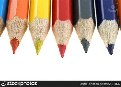 Color pencils. It is isolated on a white background
