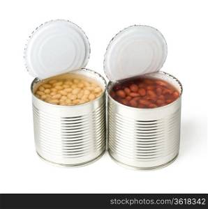 Color photo of a grain in metal tin