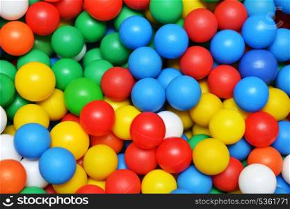 color plastic balls on children&rsquo;s playground