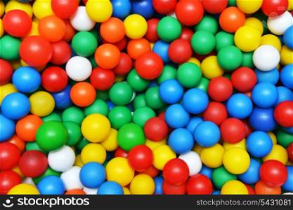 color plastic balls on children&rsquo;s playground
