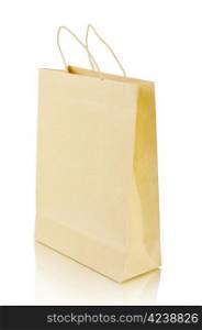 color shopping bag isolated on white background