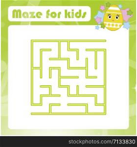 Color square labyrinth. Kids worksheets. Activity page. Game puzzle for children. Easter, egg, holiday. Find the right path. Maze conundrum. Vector illustration. Color square labyrinth. Kids worksheets. Activity page. Game puzzle for children. Easter, egg, holiday. Find the right path. Maze conundrum. Vector illustration.