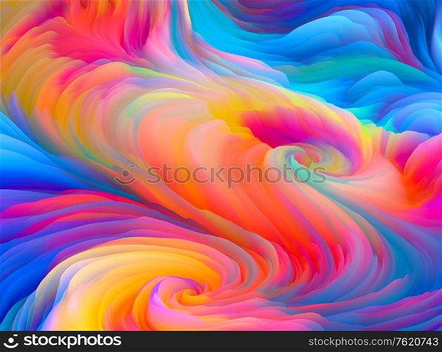 Color Storm series. 3D Rendering of abstract colorful foam to serve as wallpaper or background on the subject of art and design