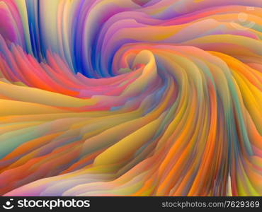 Color Storm series. 3D Rendering of motion of virtual colorful foam to serve as wallpaper or background on the subject of art and design