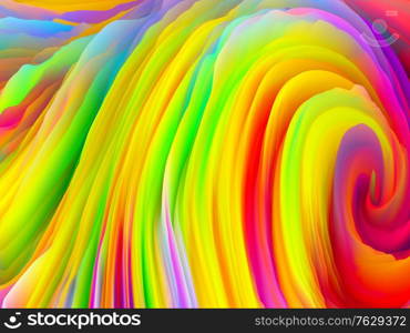 Color Storm series. 3D Rendering of motion of virtual colorful foam to serve as wallpaper or background on the subject of art and design