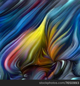 Color Swirl series. Abstract arrangement of colorful motion of spectral fibers on the subject of life, creativity and art