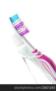color toothbrush and toothpaste