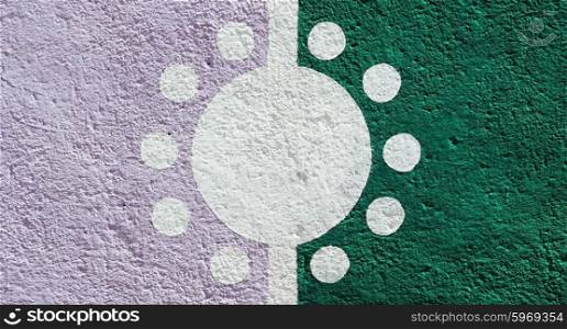 Color wall background with sun design